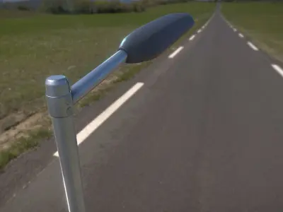 Street-Light 11 Pole-2 Version-3 Low-poly 3D model