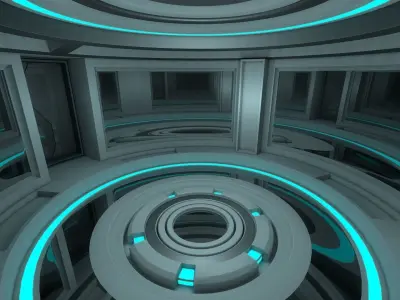 Sci Fi Room 3D model 16
