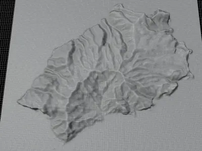 Saint Helena island 3d Model Terrain 3D model
