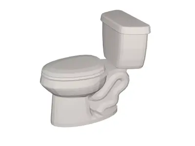 Toilet Low-poly 3D model get
