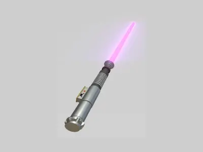 Star Wars Lightsaber 03 Pink - SciFi Character Weapon Low-poly 3D model
