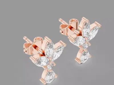 Diamond Earrings  3D print model