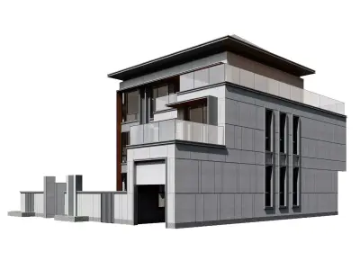 Contemporary Villa Exterior 3D model