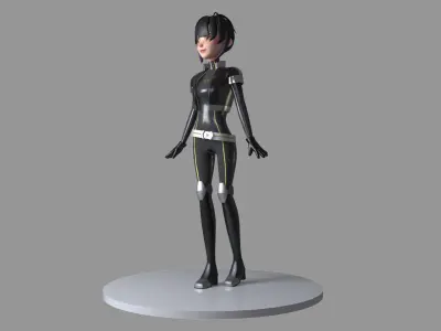 SCI-FI Character asset Rigged 3D model