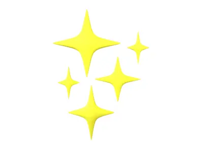 Sparkling Symbol v1 001 Low-poly 3D model