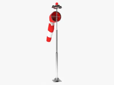 Windsock wind sock on pole 3D model