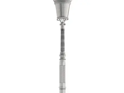 Fontes de Paris Lamppost 3D model