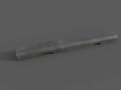 Concrete Barrier Type 5 Low-poly 3D model
