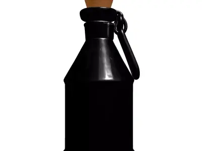 Metallic Bottle Cork Stopper 3D Model Low-poly 3D model