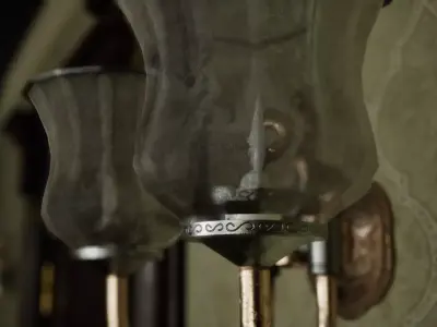 Wall Lamp Low-poly 3D model