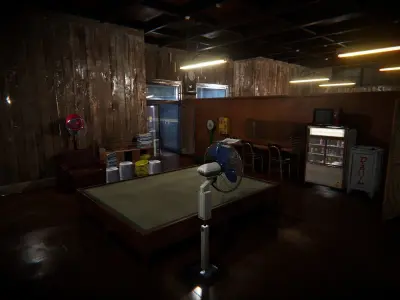 HQ Old Japanese Bathhouse Environment Low-poly 3D model