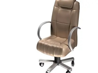 Leather Executive Office Chair 3D model 3D model