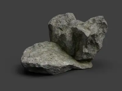 Rock 3-8 Low-poly 3D model