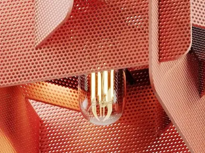 Steel Spliced Mesh Screen Drop Pendant 3D model
