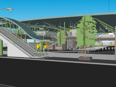 Modern hospital 3D model