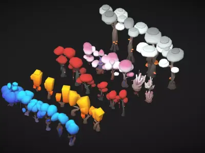 Enchanted Forest - Stylized Fantasy Asset Pack Low-poly 3D model