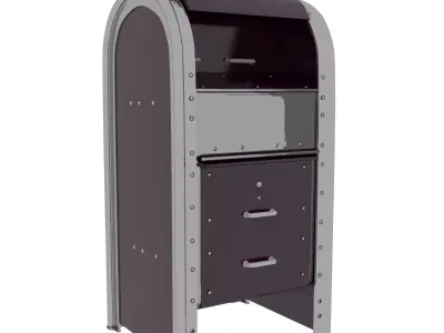 Trash Can and Mailbox 3D model