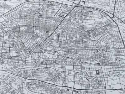 Taichung City Road Network and Streets 3D model
