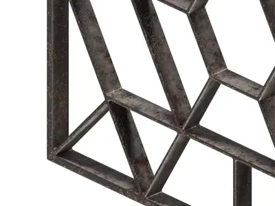 Rusty Window Grill 3D model