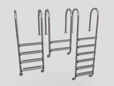 Pool Ladder Pack Low-poly 3D model