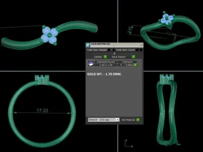 Women Ring 3D print model 117