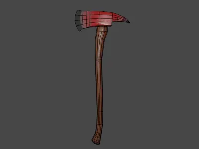 Firefighter axe Free low-poly 3D model