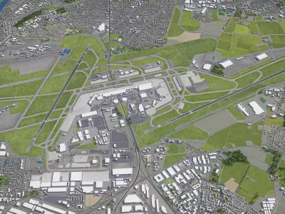 Paris - Orly Airport - ORY Low-poly 3D model