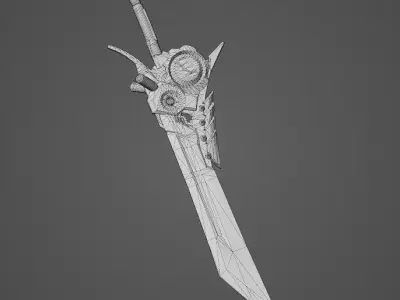 Scifi Blade Low-poly 3D model