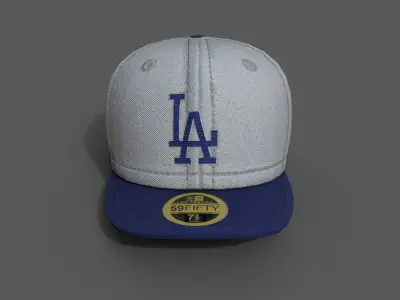 Human cap hat LA Low-poly 3D model