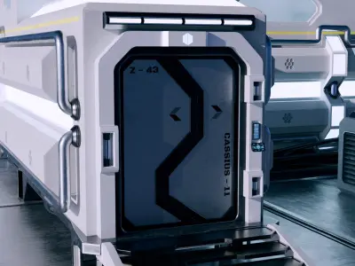 Sci-Fi Modular Space Base 3D model