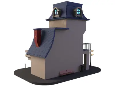 Cartoon House 02 3D model