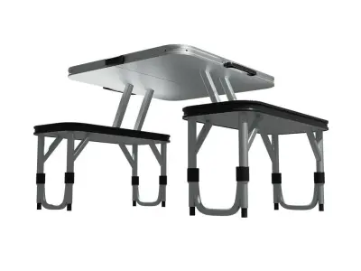 Foldable camping table Low-poly 3D model
