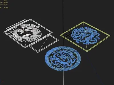 Game Underground - palace - surface carving 3D model