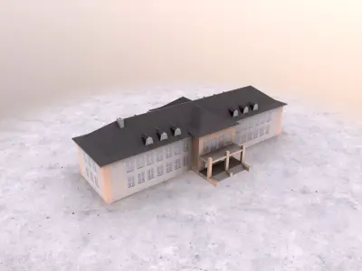 EDDB Old Terminal Low-poly 3D model