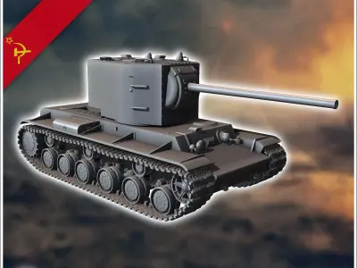 KV-2 ZiS-6 - Soviet army WW2 Second World East front Ostfront RP 3D print model