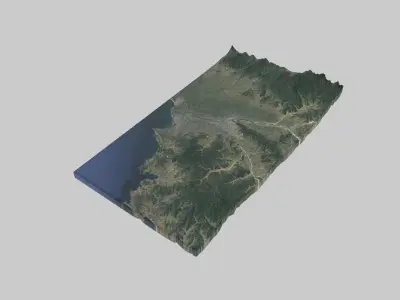 Hamhung City Low-poly 3D model