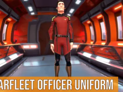 Starfleet Officer Uniform model pack Low-poly 3D model