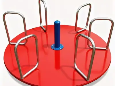 Playground Merry-Go-Round 3D Model Low-poly 3D model