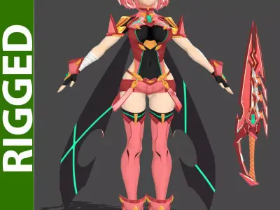 Pyra 3d Rigged Model  3D model