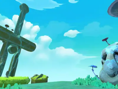 Fantasy ancient asset pack Low-poly 3D model