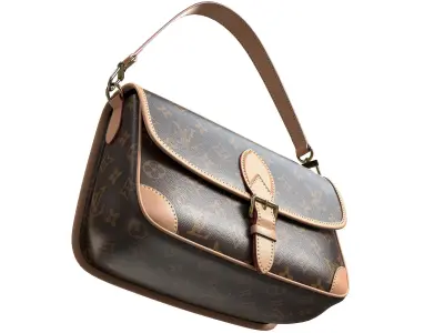 Louis Vuitton LV Diane Bag Brown Monogram Low-poly 3D model