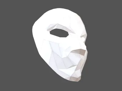Styled Cosplay Mask V2 003 Low-poly 3D model