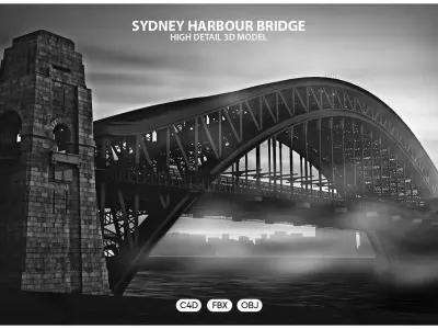 Sydney Harbour Bridge Realistic 3D Model 3D model