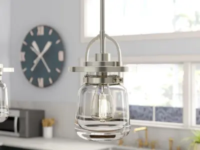 Coburn 1 - Light Single Jar Pendant 3D model