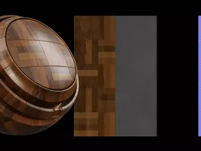 Procedural Parquet Floor Blender Material Texture