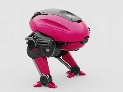MILITARY BOT B-6000  RIGGED 3D model