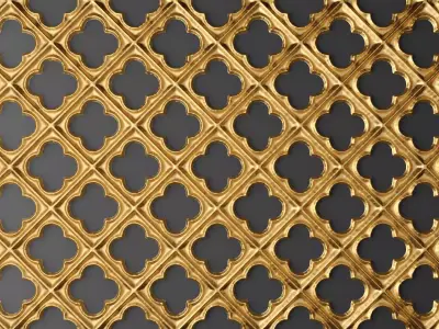 Panel lattice grille 3D 58 3D model