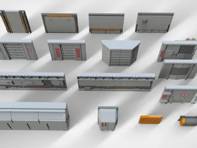 sci-fi Architecture kitbash 25 3D model