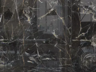 Wall Tiles Museum Laurent Black 160x320 Set 1 Texture