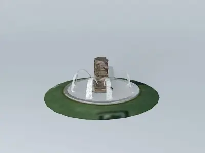 Source fountain in park 3D model